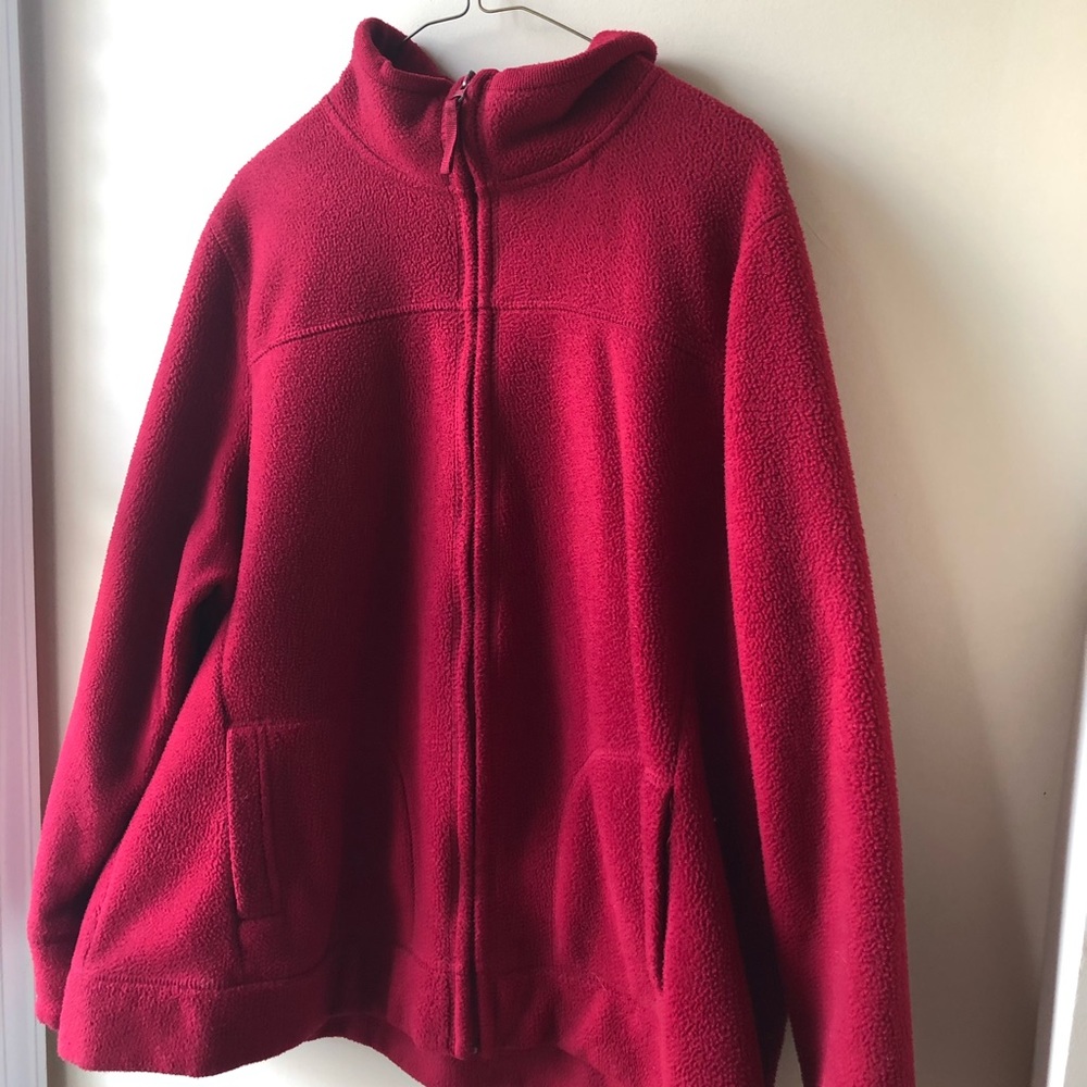 Fluffy red jacket